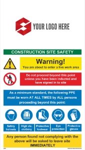 1050mm x 600mm Site Safety Sign