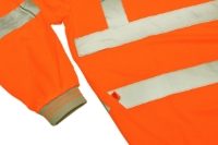 Long Sleeve Orange Hi Visibility Polo Shirt