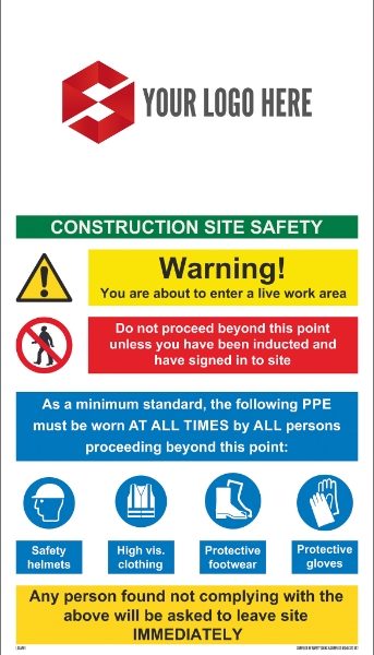 1050mm x 600mm Site Safety Sign