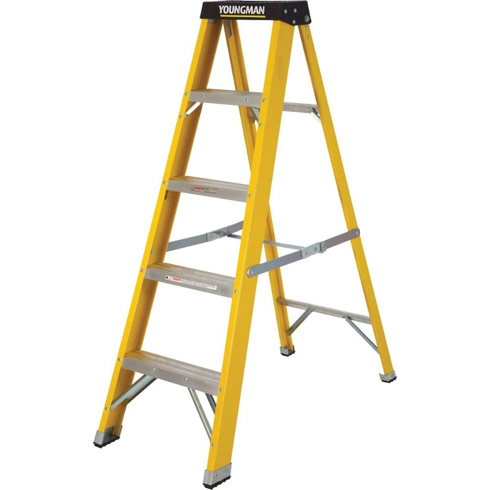 Trade Fibre Glass Ladder 5 Tread - Safety Signs UK Ltd