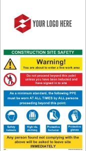 2100mm x 1200mm Site Safety Sign