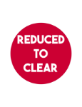 Reduced to clear sticker