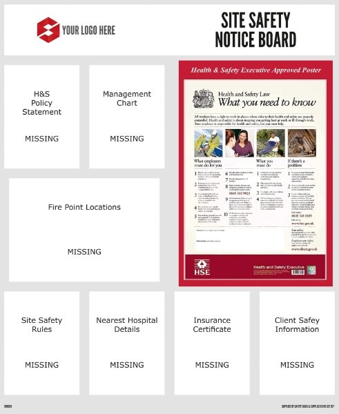 1000mm x 1220mm Safety Notice Board