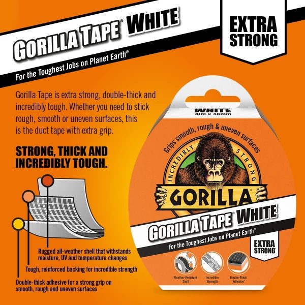 Gorilla Tape® 48mm x 27m White