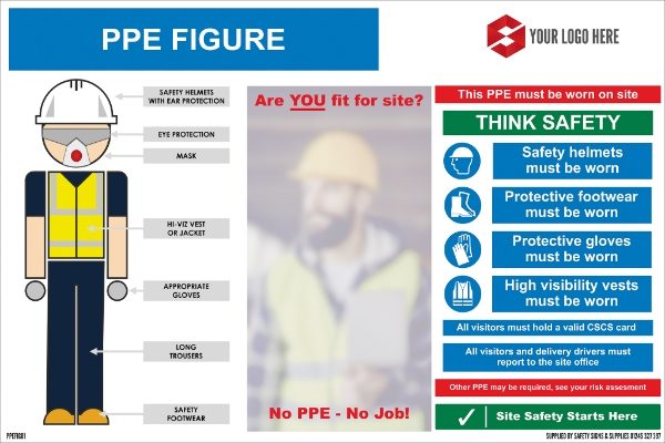 1800mm x 1200mm PPE Figure sign