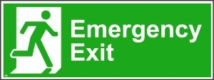 600mm x 200mm Emergency exit
