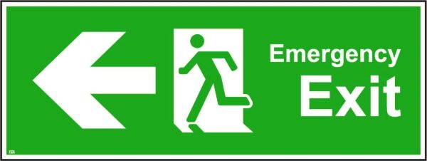 600mm x 200mm Emergency exit Left
