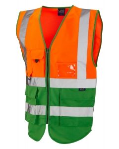 ISO 20471 Class 2* Superior Waistcoat Orange & Green
