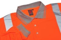 Long Sleeve Orange Hi Visibility Polo Shirt
