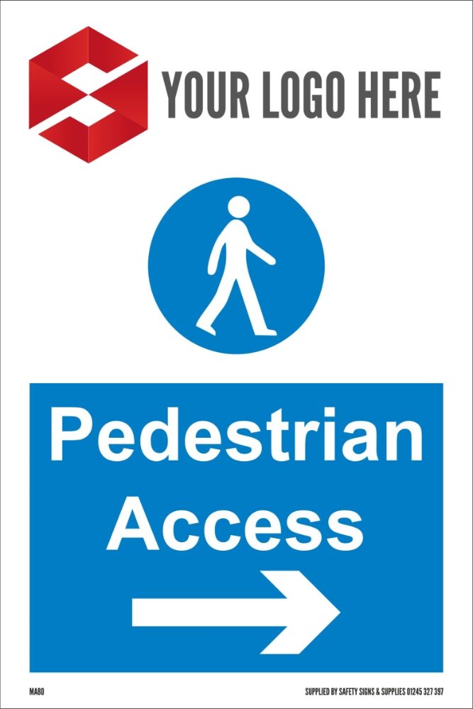 200MM X 300MM Pedestrian Access Right - Safety Signs UK Ltd