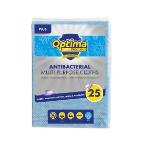 Optima Guardian ‘Plus’ Antibacterial Cloths Blue 50cm x 36cm box of 150 (6 x 25)