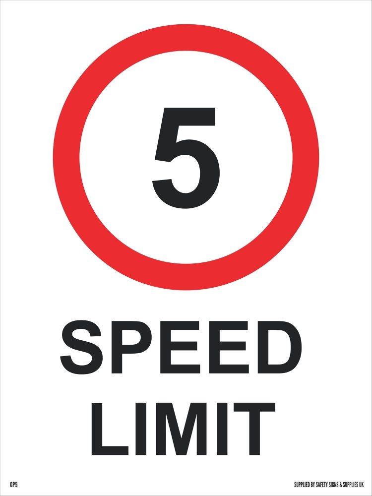 Gp5 600 X 450 5Mph Speed Limit - Safety Signs UK Ltd