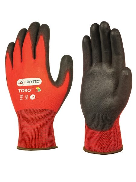 Skytec Toro PU Palm Coated Red/Black (Cut 1) Glove