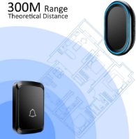 Cglfd Wireless Doorbell House Door Bell Kit 900ft Range With 38 Ringtones &  4 Level Adjust-able Volume Battery Powered