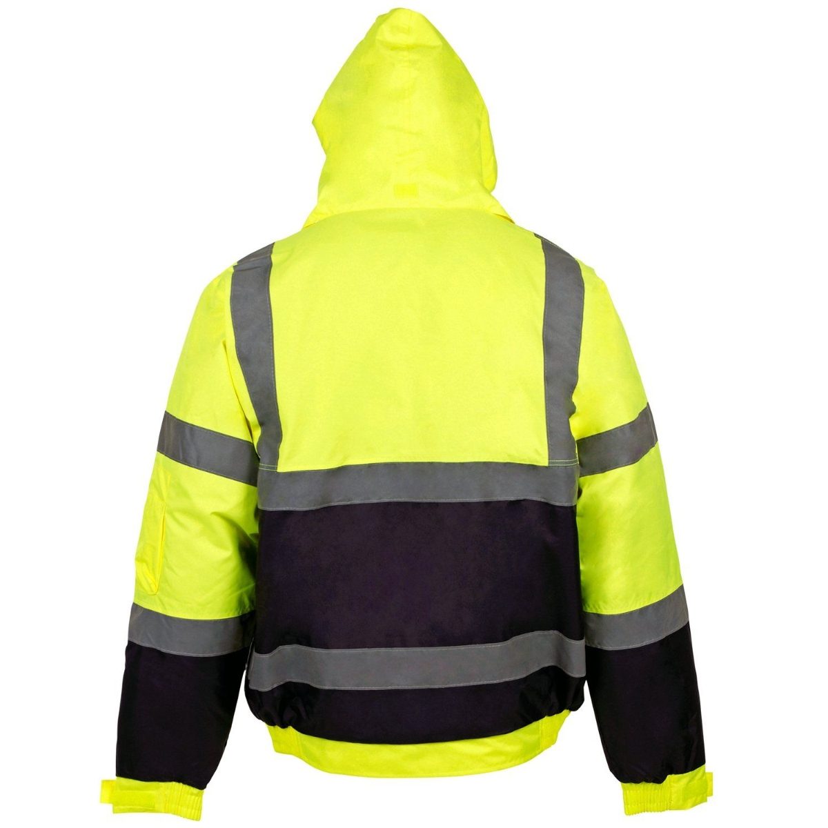 High Visibility Yellow/Navy Bomber Jacket - Safety Signs UK Ltd